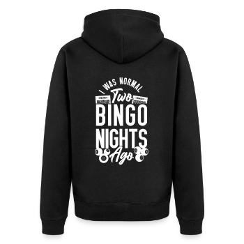 Bingo Player I Was Normal Two - Unisex Premium Organic Zip Hoodie - black - Back - Nico (187cm)