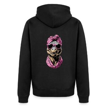 Drôle Dinosaure Maman Cool Dino Femme Style - Veste à capuche bio Premium Unisexe - noir - Dos - Nico (187cm)