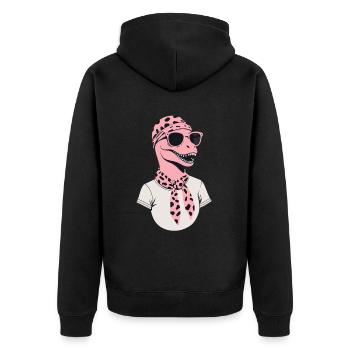 Drôle Dinosaure Maman Cool Dino Femme - Veste à capuche bio Premium Unisexe - noir - Dos - Nico (187cm)