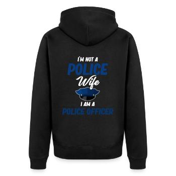 I'm not a policewoman, I'm a - Unisex Premium Organic Zip Hoodie - black - Back - Nico (187cm)
