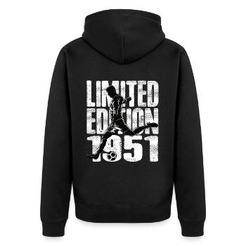 Édition limitée 1951 Édition limitée Football - Veste à capuche bio Premium Unisexe - noir - Dos - Nico (187cm)