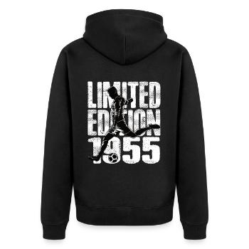 Édition limitée 1955 Édition limitée Football - Veste à capuche bio Premium Unisexe - noir - Dos - Nico (187cm)