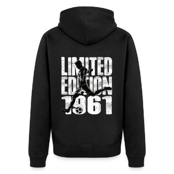Édition limitée 1961 Édition limitée Football - Veste à capuche bio Premium Unisexe - noir - Dos - Nico (187cm)