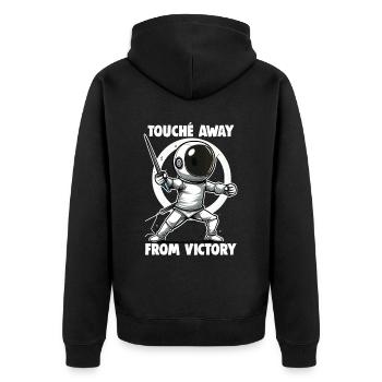 Masque Fencer Sport Design Sur Jeu Sur L’escrime De Combat - Veste à capuche bio Premium Unisexe - noir - Dos - Nico (187cm)