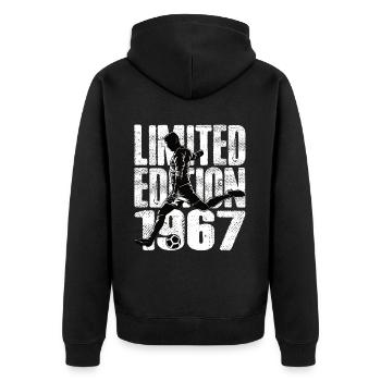 Édition limitée 1967 Édition limitée Football - Veste à capuche bio Premium Unisexe - noir - Dos - Nico (187cm)