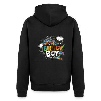 It's my birthgay birth-gay lgbt gay - Unisex Premium Organic Zip Hoodie - black - Back - Nico (187cm)