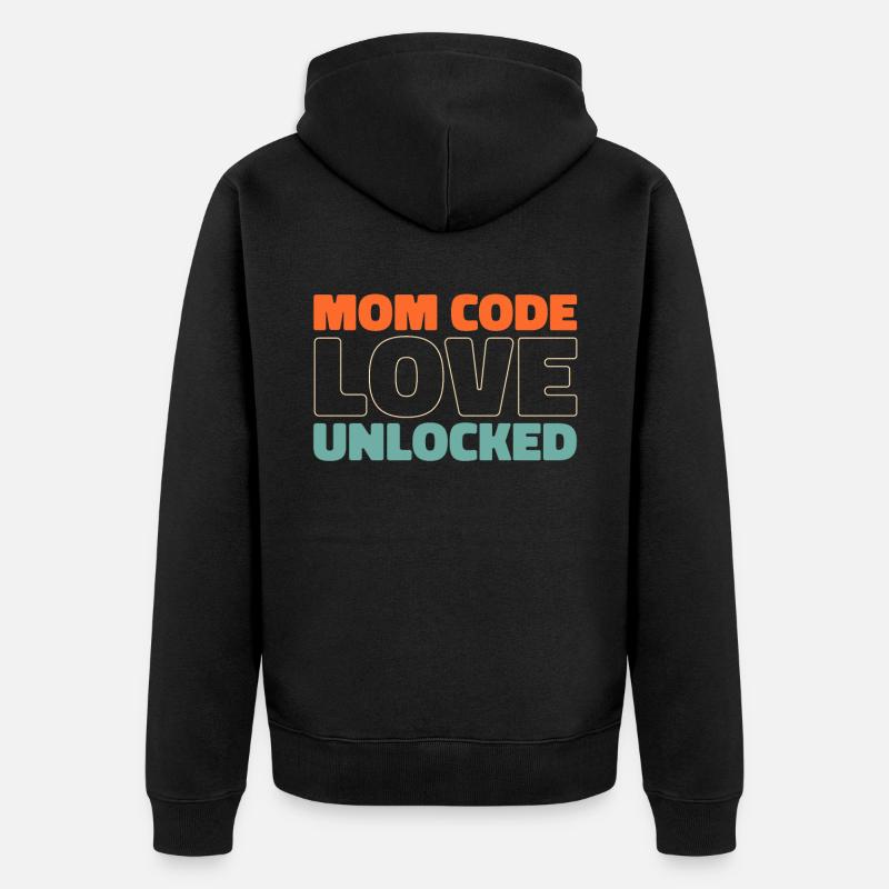 Mama Mutter - Unisex Premium Bio Zip Hoodie - Schwarz