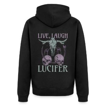 Live Love Lucifer Goth Festival Death Metal - Veste à capuche bio Premium Unisexe - noir - Dos - Nico (187cm)