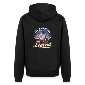 4 juillet Football All American Legend - Veste à capuche bio Premium Unisexe - noir - Dos - Nico (187cm)