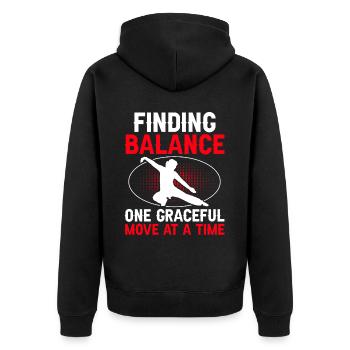 Cool Tai Chi Art For Grandpa Men, Martial Arts Tai - Unisex Premium Organic Zip Hoodie - black - Back - Nico (187cm)