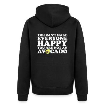 Avocat Guacamole Vegan Cadeau - Veste à capuche bio Premium Unisexe - noir - Dos - Nico (187cm)