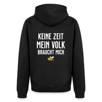 Beekeeper Tshirt Honey Bee Beekeeping Beekeeper - Unisex Premium Organic Zip Hoodie - black - Back - Nico (187cm)