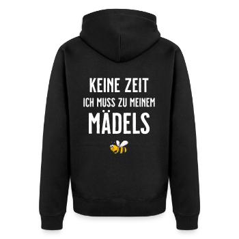 Beekeeper Tshirt Honey Bee Beekeeping Beekeeper - Unisex Premium Organic Zip Hoodie - black - Back - Nico (187cm)