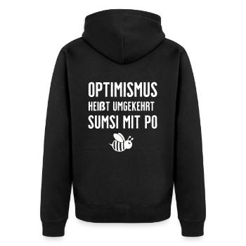 Beekeeper Tshirt Honey Bee Beekeeping Beekeeper - Unisex Premium Organic Zip Hoodie - black - Back - Nico (187cm)