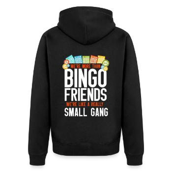 Bingo Player Friends Besties - Unisex Premium Bio Zip Hoodie - Schwarz - Hinten - Nico (187cm)