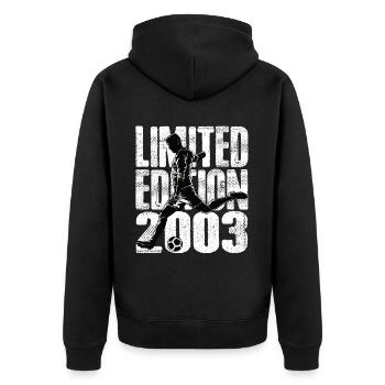 Édition limitée 2003 Édition limitée Football - Veste à capuche bio Premium Unisexe - noir - Dos - Nico (187cm)