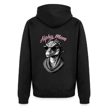 Alpha Maman Drôle Dinosaure Maman Cool Dino - Veste à capuche bio Premium Unisexe - noir - Dos - Nico (187cm)
