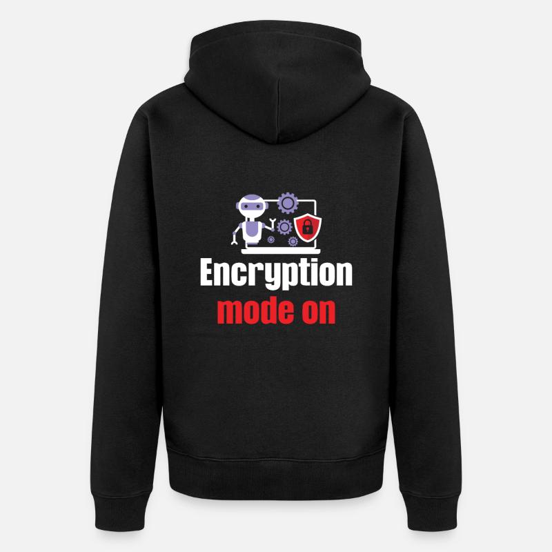 Encryption mode for - Unisex Premium Organic Zip Hoodie - black