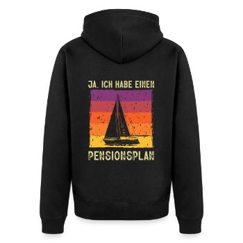 Régime de retraite Voile Régime de retraite Pension de retraite marin - Veste à capuche bio Premium Unisexe - noir - Dos - Nico (187cm)