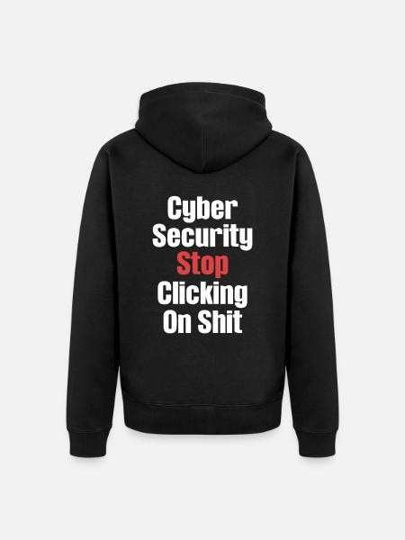 Cyber security stop on - Unisex Premium Organic Zip Hoodie - black
