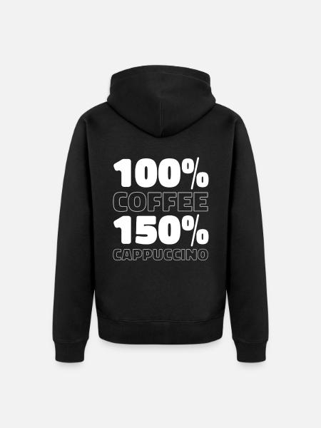 Kaffee Cafe - Unisex Premium Bio Zip Hoodie - Schwarz