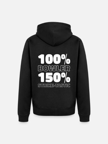 Bowling Bowlen Bowler - Unisex Premium Bio Zip Hoodie - Schwarz