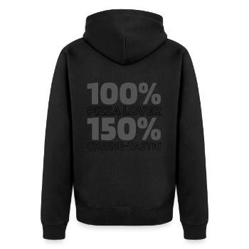 Pizza - Veste à capuche bio Premium Unisexe - noir - Dos - Nico (187cm)