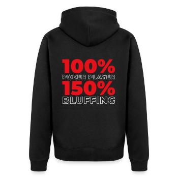 Poker - Veste à capuche bio Premium Unisexe - noir - Dos - Nico (187cm)