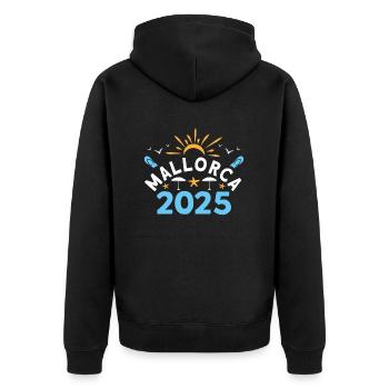 Majorque 2025 - Veste à capuche bio Premium Unisexe - noir - Dos - Nico (187cm)