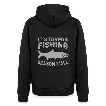 Pêche au tarpon Pêche aux espèces de poissons d’eau douce - Veste à capuche bio Premium Unisexe - noir - Dos - Nico (187cm)