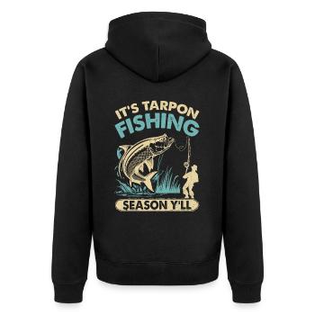 Pêche au tarpon Pêche aux espèces de poissons d’eau douce - Veste à capuche bio Premium Unisexe - noir - Dos - Nico (187cm)
