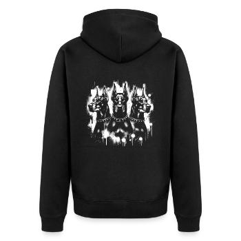 Doberman Pinscher Doberman Lover Dog Owner - Unisex Premium Organic Zip Hoodie - black - Back - Nico (187cm)