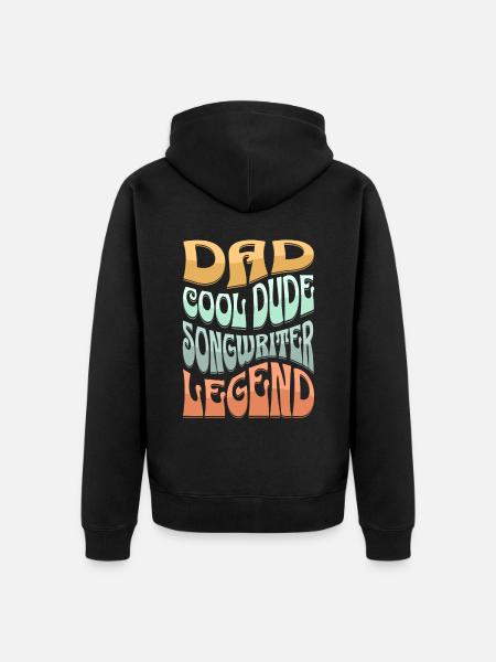Dad Songwriter - Unisex Premium Organic Zip Hoodie - black