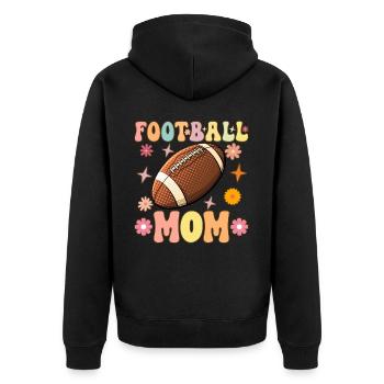 Football Maman Groovy Football Mutter - Veste à capuche bio Premium Unisexe - noir - Dos - Nico (187cm)