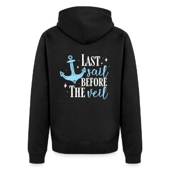 Bachelorette Hen Party Gift - Unisex Premium Organic Zip Hoodie - black - Back - Nico (187cm)
