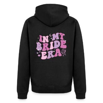 Junggesellin Jungesellinnenabschied Braut - Unisex Premium Bio Zip Hoodie - Schwarz - Hinten - Nico (187cm)