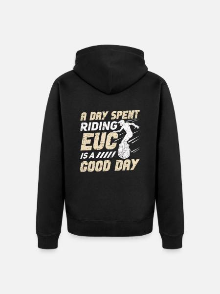 Euc E-unicycle Electric Unicycle - Unisex Premium Organic Zip Hoodie - black