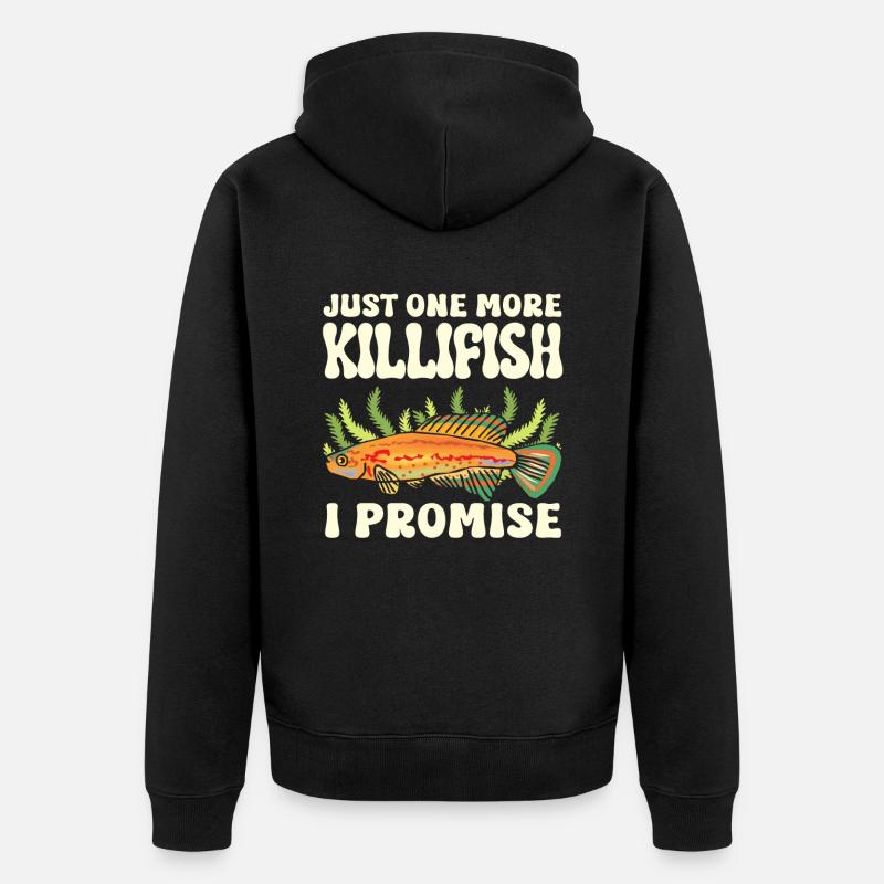 Killifish Propriétaire Aquariophiles Passionnés - Veste à capuche bio Premium Unisexe - noir