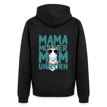 Licorne Maman Drôle Licornes Aimant Maman - Veste à capuche bio Premium Unisexe - noir - Dos - Nico (187cm)