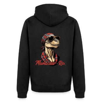 Mamasaur Rex Drôle Dinosaure Mère Iconique - Veste à capuche bio Premium Unisexe - noir - Dos - Nico (187cm)