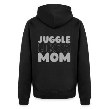 Maman Maman Jonglerie - Veste à capuche bio Premium Unisexe - noir - Dos - Nico (187cm)