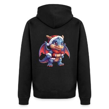 Dragon en tant que Père Noël Noël Dragon Enfant - Veste à capuche bio Premium Unisexe - noir - Dos - Nico (187cm)