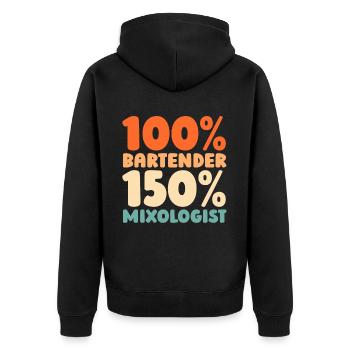 Barman Barman - Veste à capuche bio Premium Unisexe - noir - Dos - Nico (187cm)