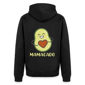 Avocat Maman Mamacado Maman Enceinte - Veste à capuche bio Premium Unisexe - noir - Dos - Nico (187cm)