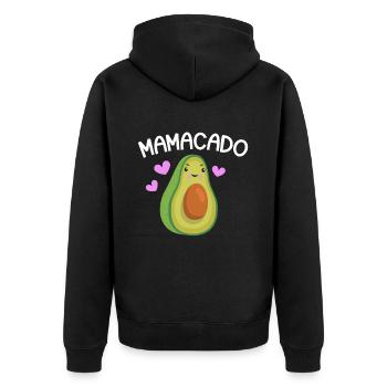 Avocat Maman Mamacado Maman Enceinte - Veste à capuche bio Premium Unisexe - noir - Dos - Nico (187cm)