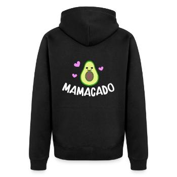 Avocat Maman Mamacado Maman Enceinte - Veste à capuche bio Premium Unisexe - noir - Dos - Nico (187cm)