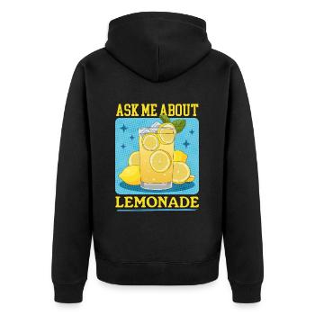 Limonade Citrons Limonade Soda Stand Cadeau - Veste à capuche bio Premium Unisexe - noir - Dos - Nico (187cm)