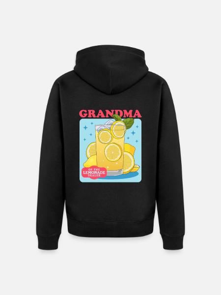 Limonade citron effervescent Stand cadeau - Veste à capuche bio Premium Unisexe - noir