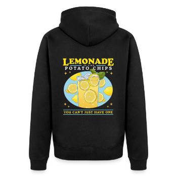 Limonade effervescente citron limonade cadeau - Veste à capuche bio Premium Unisexe - noir - Dos - Nico (187cm)