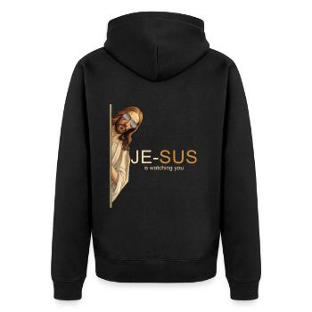 Style céleste de Jésus cool - Veste à capuche bio Premium Unisexe - noir - Dos - Nico (187cm)